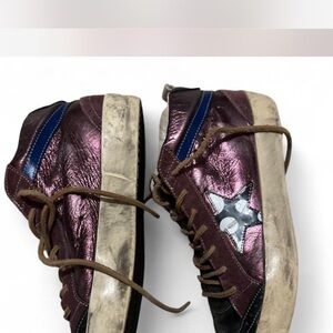 Golden Goose High-Top Sneakers - Purple and Black